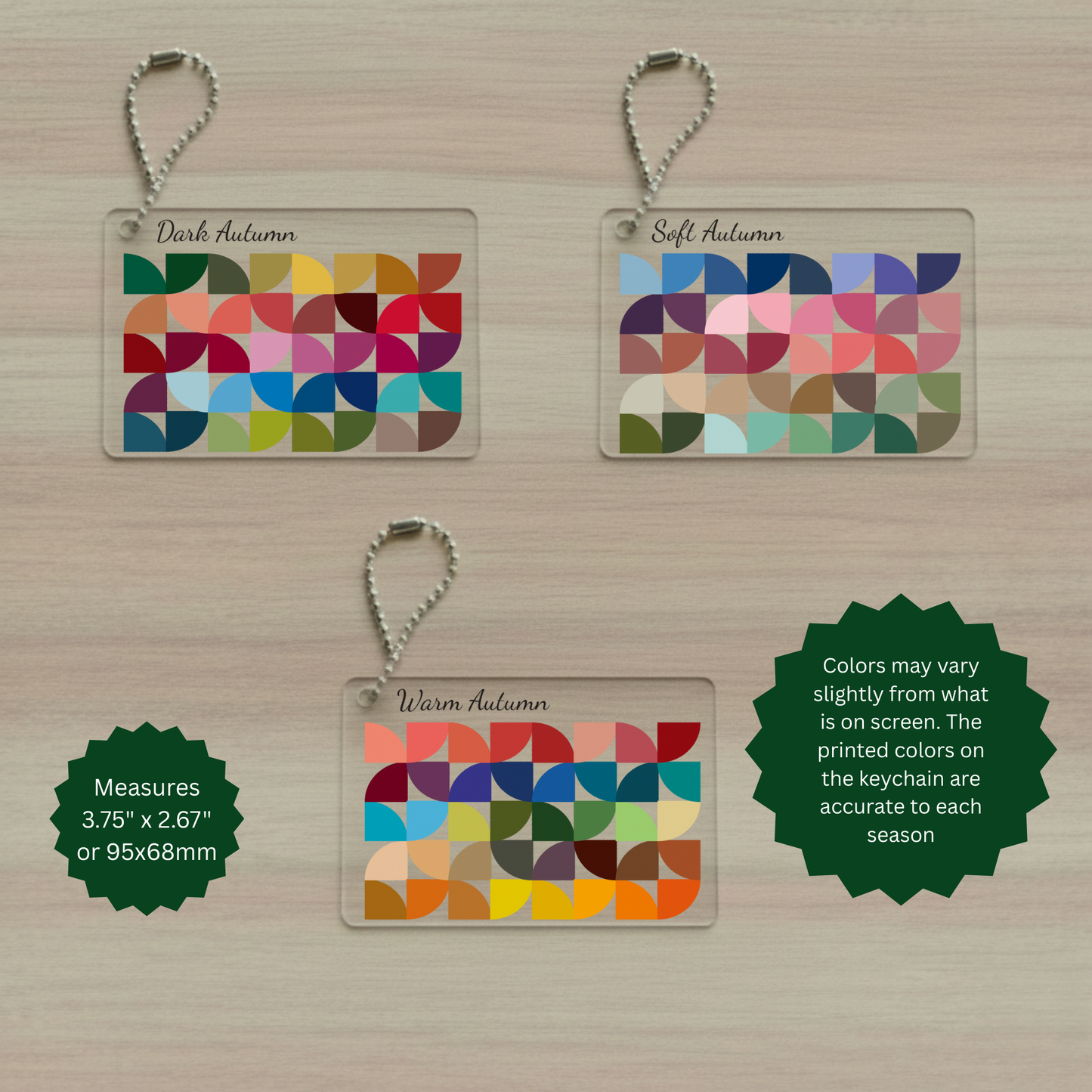 12-Season Color Palette Keychain