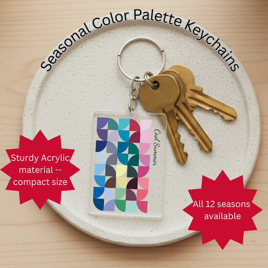 12-Season Acrylic Color Palette Keychain - Small
